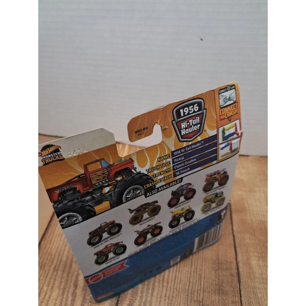 NEW 2023 HOT WHEELS *1956 HI-TAIL HAULER™* MONSTER TRUCKS™ W/CONNECT & CRASH CAR